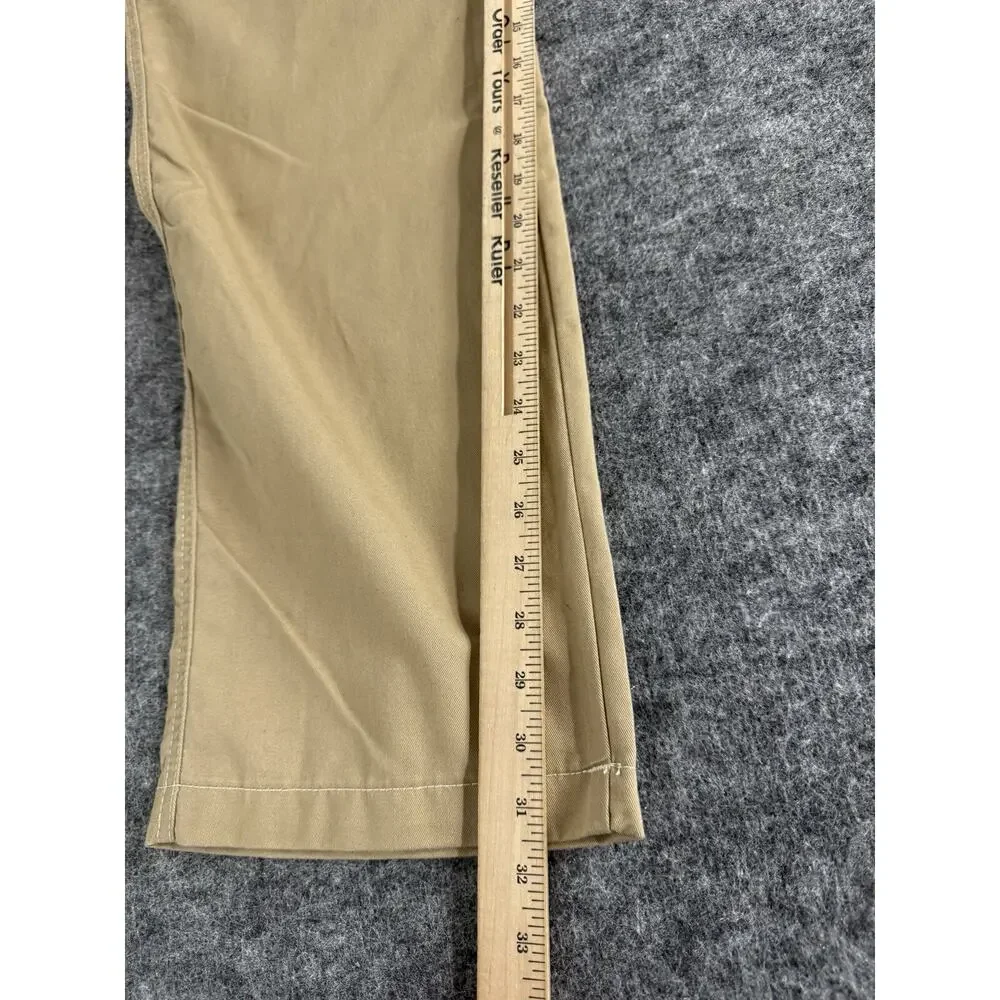 True Religion Jeans Mens 36x32 Cargo Pants Chino Khaki Flat Front N152